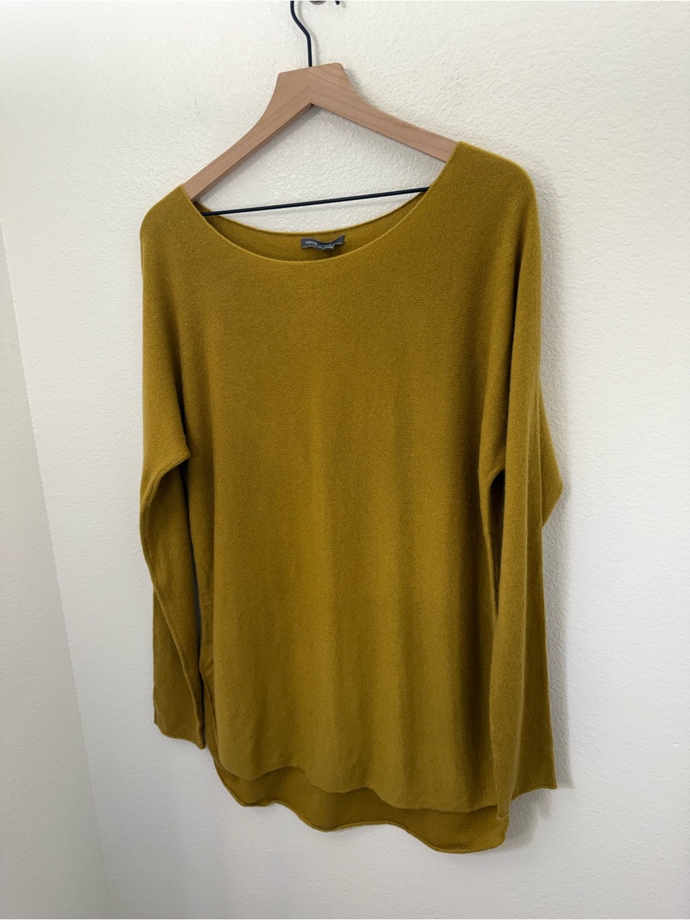 Vince Wool Cashmere Blend V Neck Tunic Sweater Medium